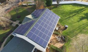 Solar array on a home. 