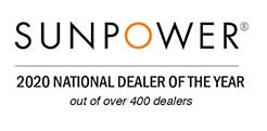 SunPower 2020 National Dealer of the Year out of over 400 dealers
