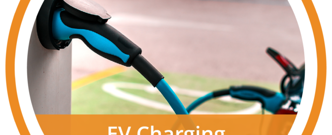 EV battery charging a car.