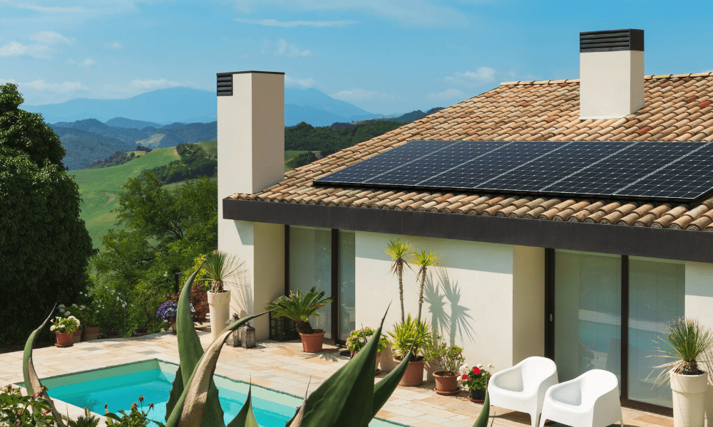 solar panels om a home