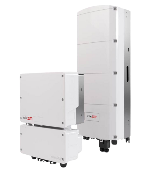 SolarEdge inverters showcasing advanced solar energy optimization technology.