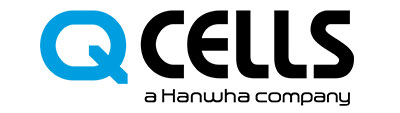 Q CELLS logo, a Hanwha company, partnered with Sea Bright Solar for top solar solutions.