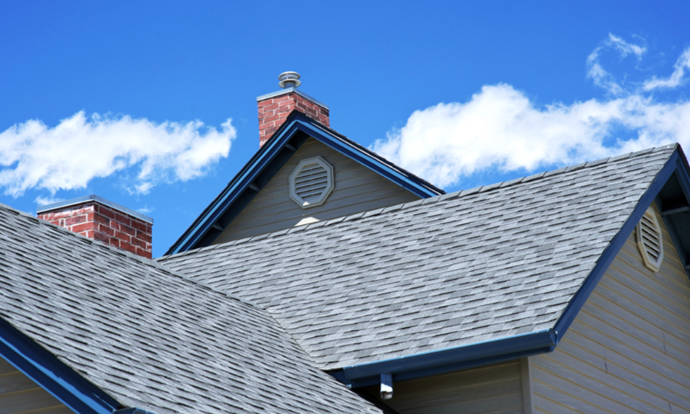 Gray architectural shingle roof installed by All Seasons Roofing on residential home in NY and NJ